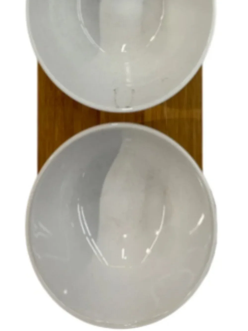 TYNGDLÖS 404.841.09 Tray with 3 bowls, bamboo/white